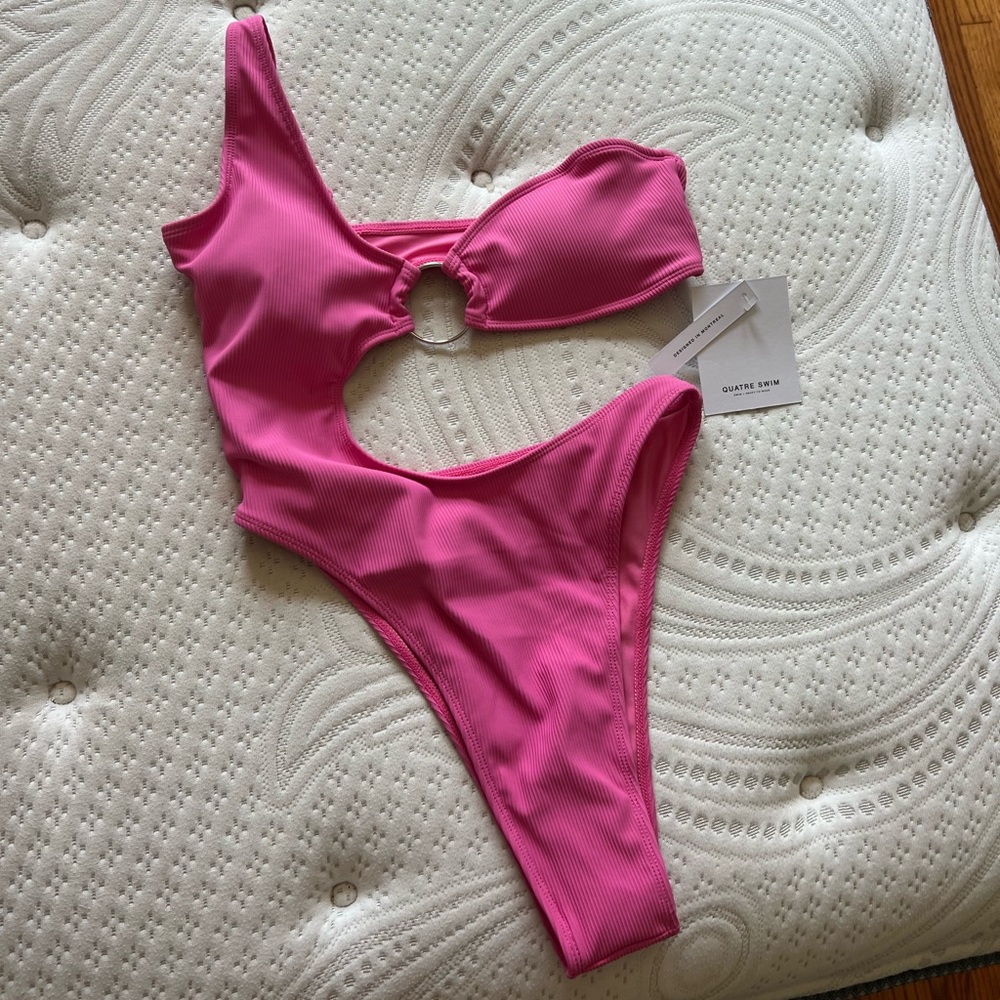 Quatre Swim one shoulder swimsuit